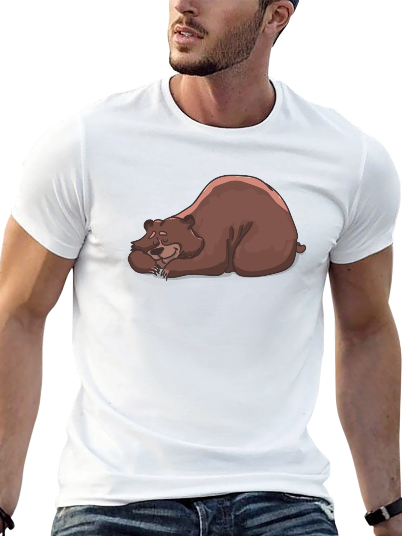 Sleeping Bear Graphic Tee - Casual Comfort Style