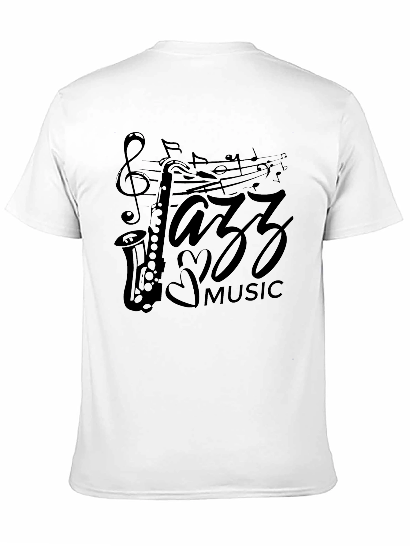 Jazz Music Black Graphic Tee