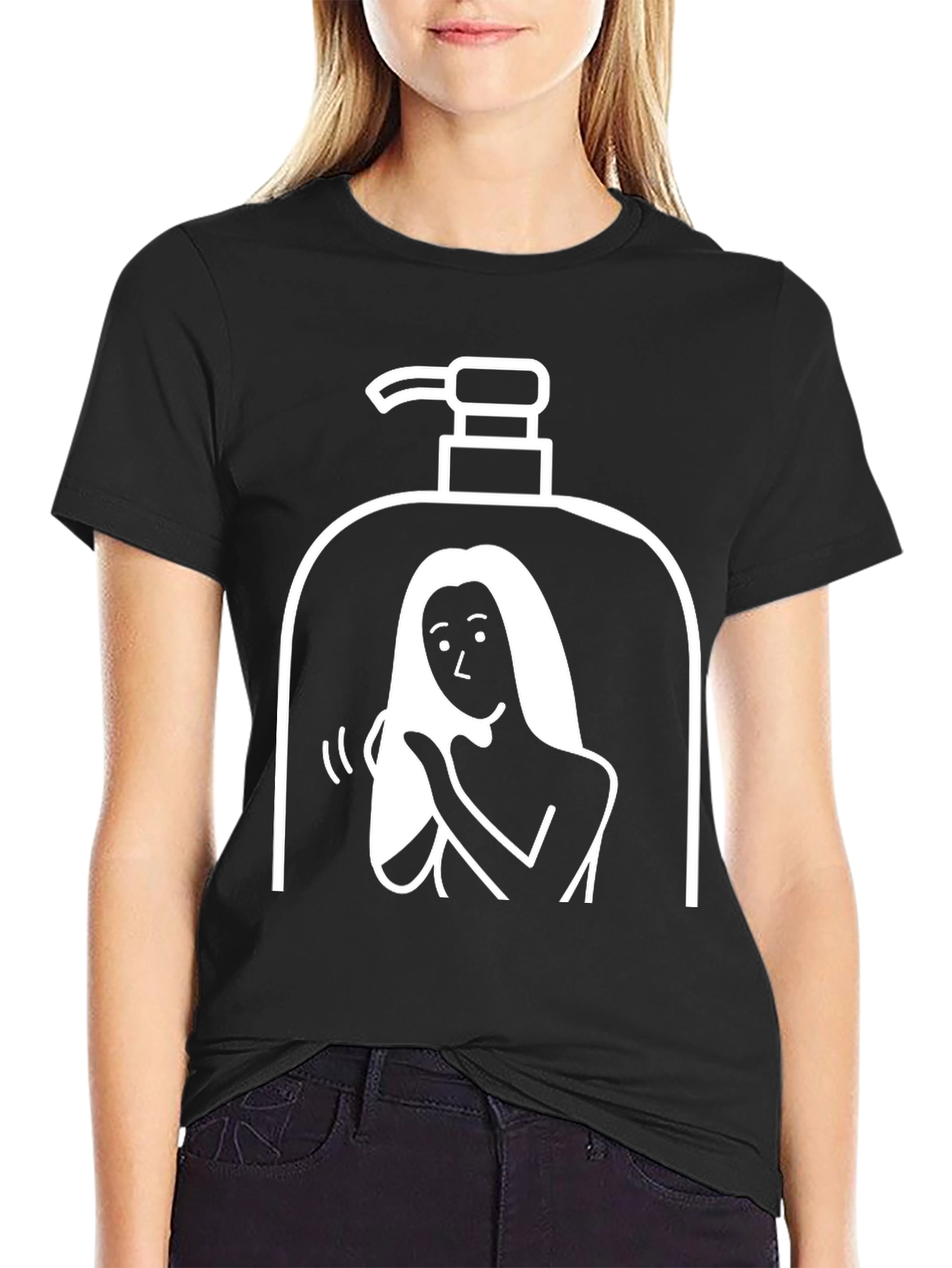 Novelty Shampoo Woman Graphic T-Shirt