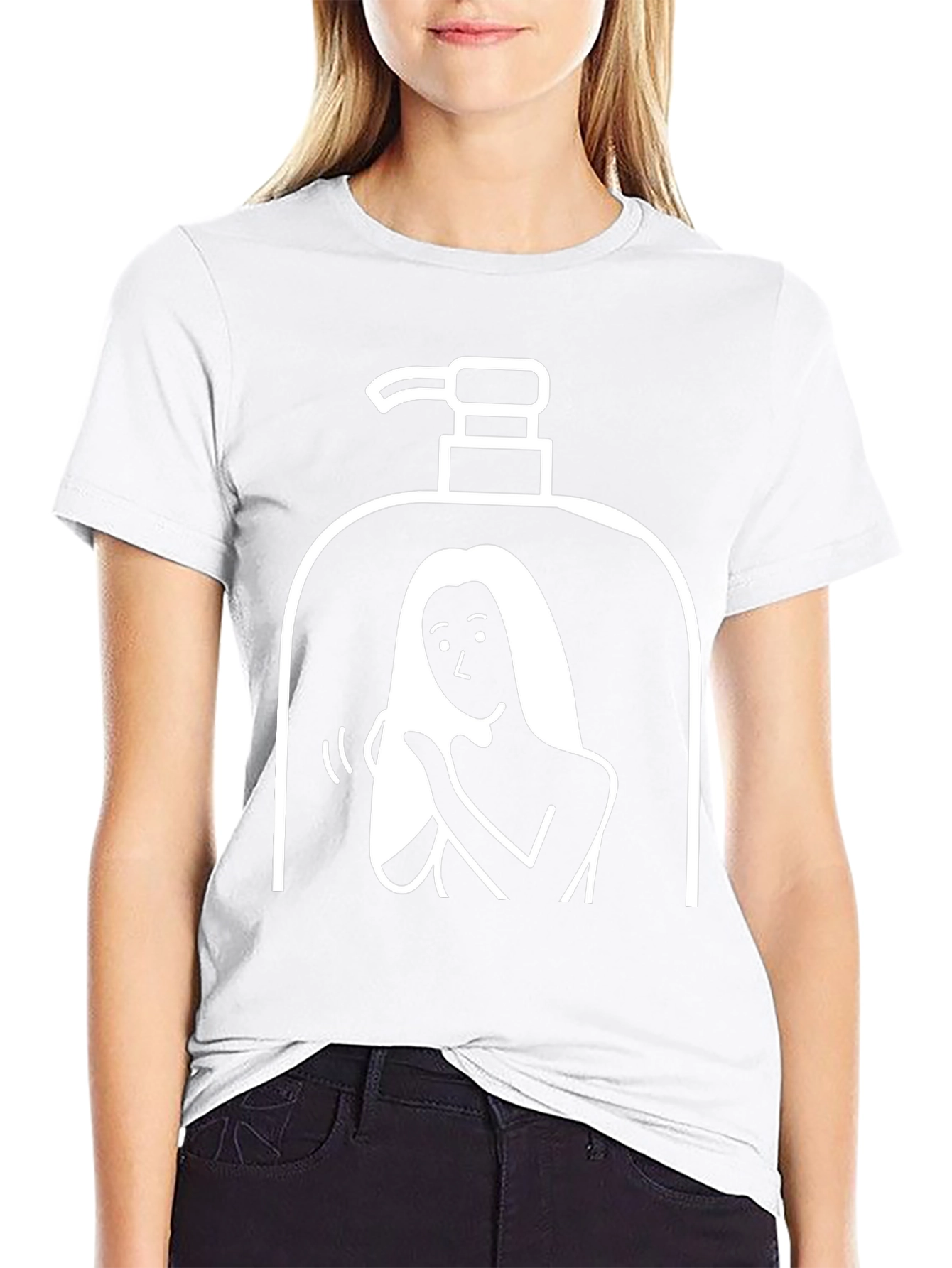 Novelty Shampoo Woman Graphic T-Shirt