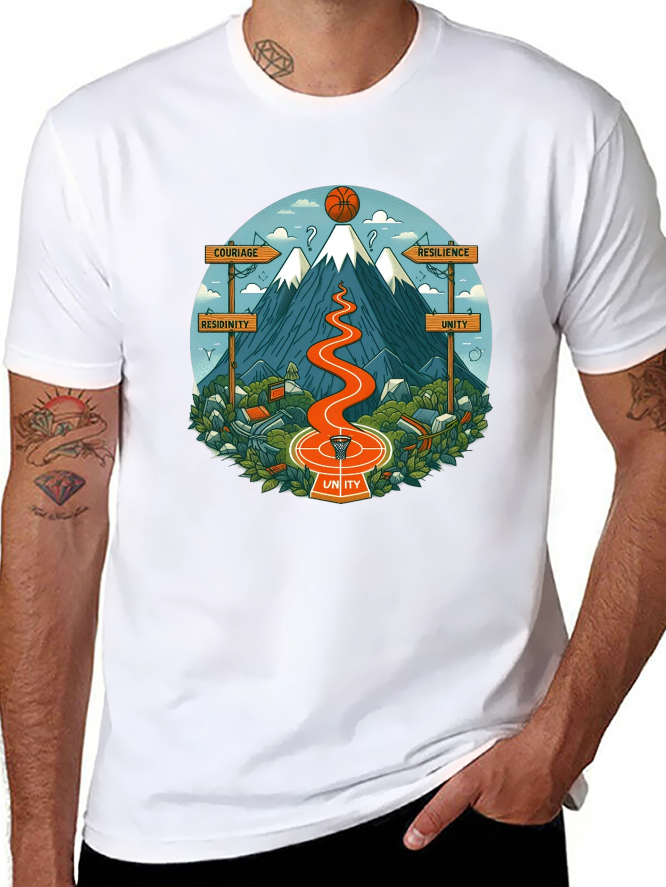 Motivational Mountain Graphic T-Shirt