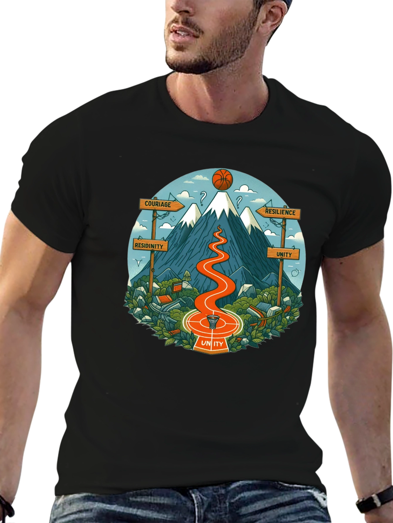 Motivational Mountain Graphic T-Shirt