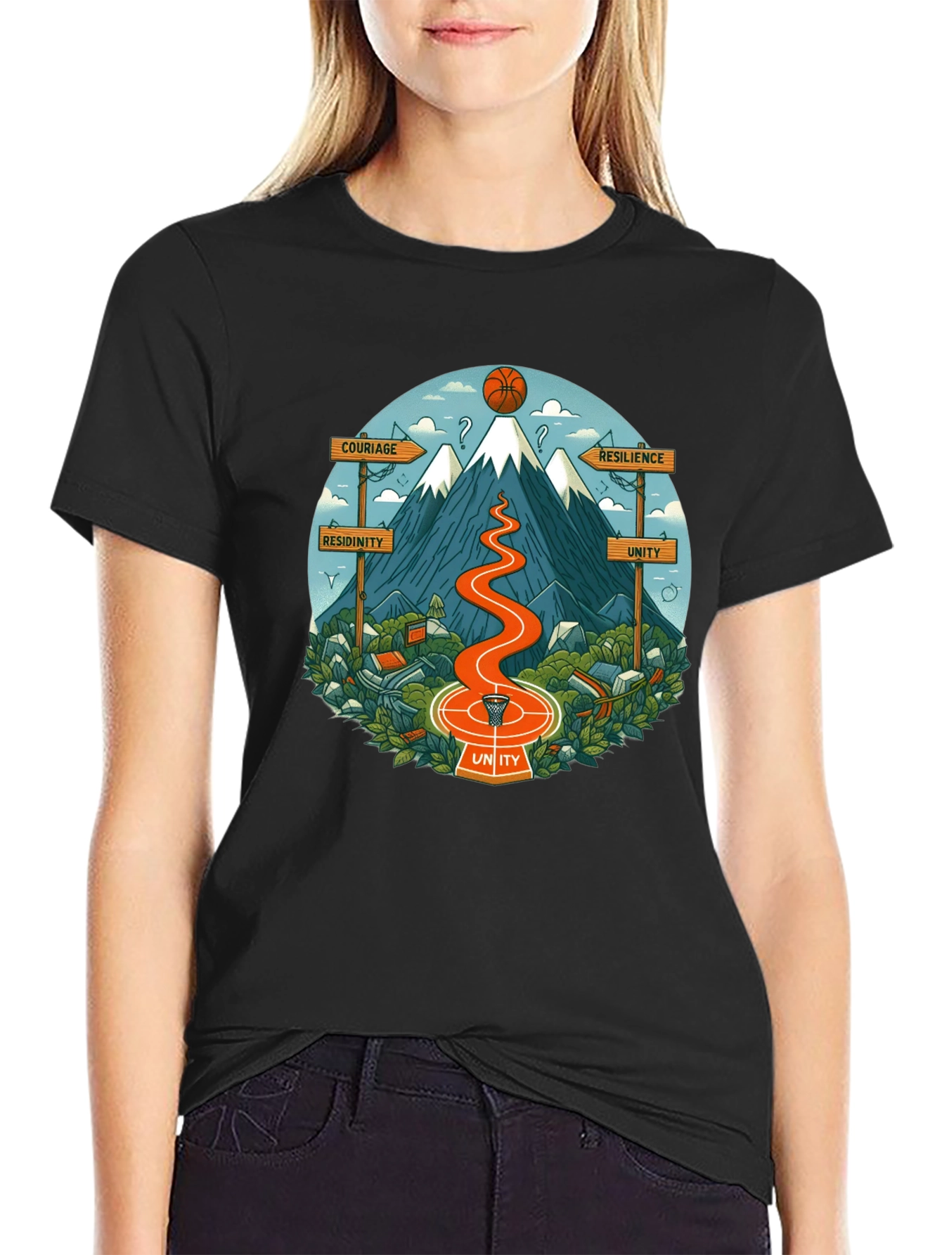 Motivational Mountain Graphic T-Shirt