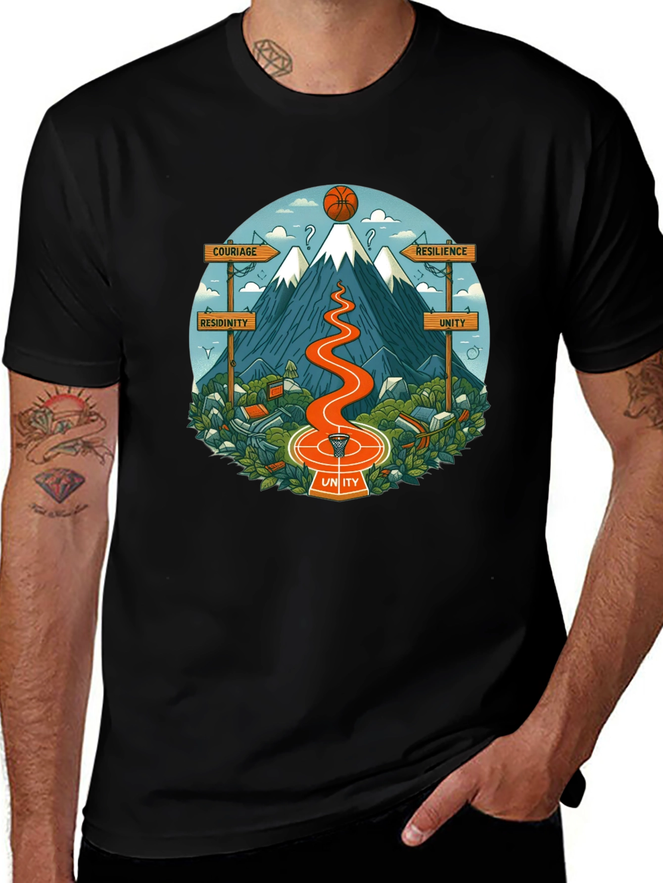 Motivational Mountain Graphic T-Shirt