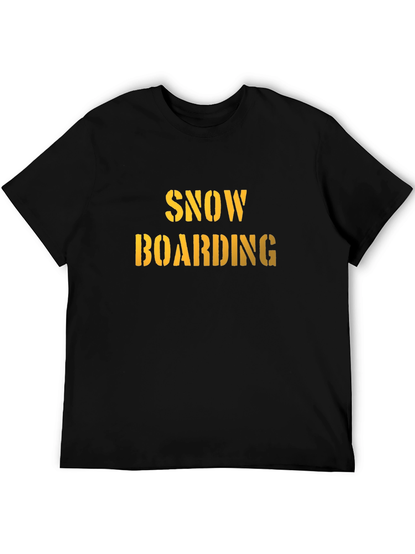 Snowboarding Graphic Tee - Black Cotton Comfort