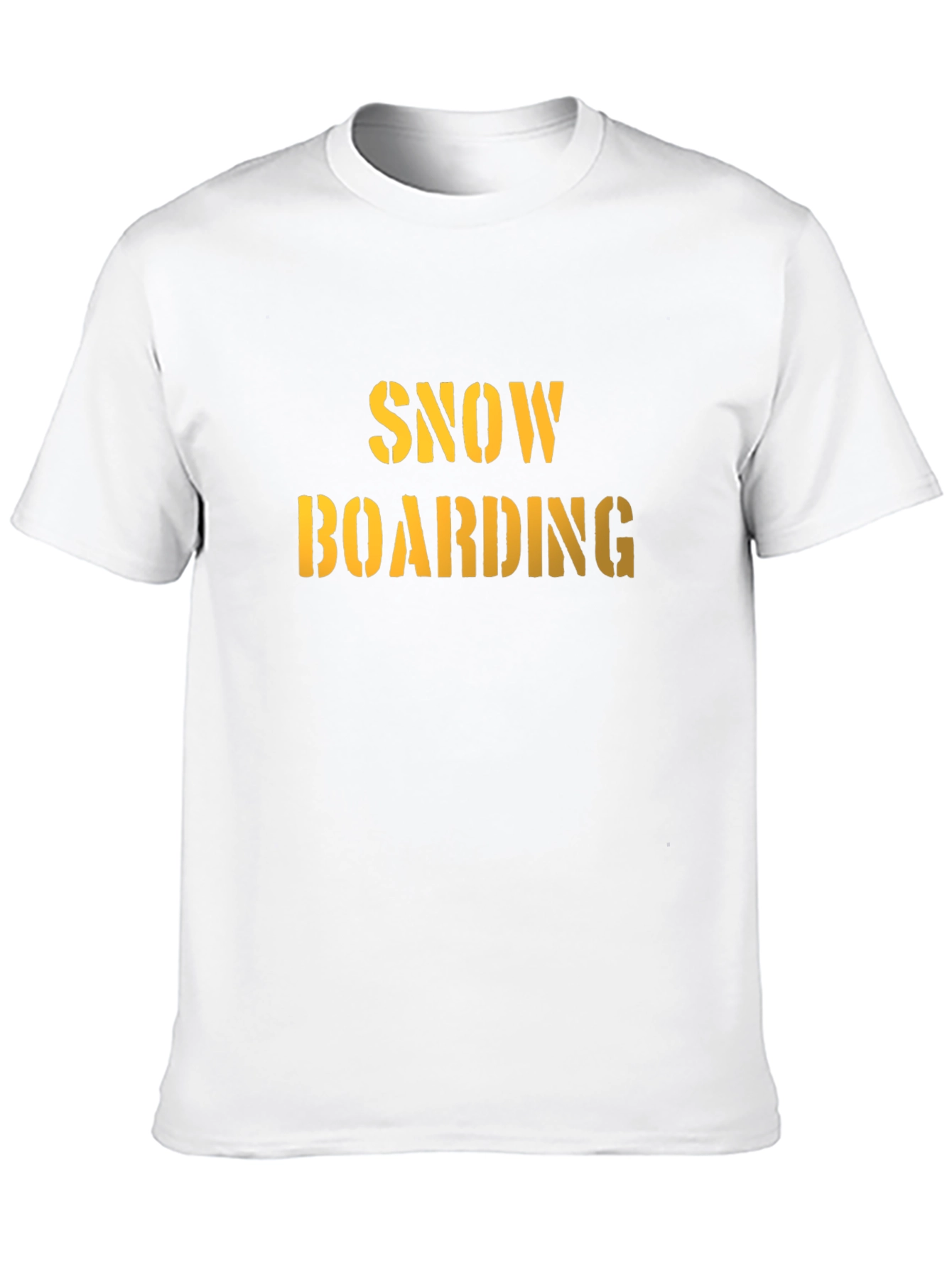Snowboarding Graphic Tee - Black Cotton Comfort