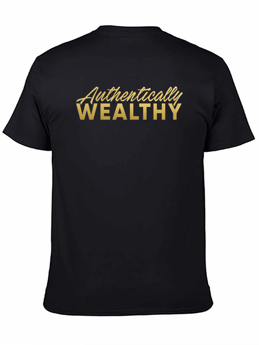 Authentically Wealthy Graphic Tee - Black