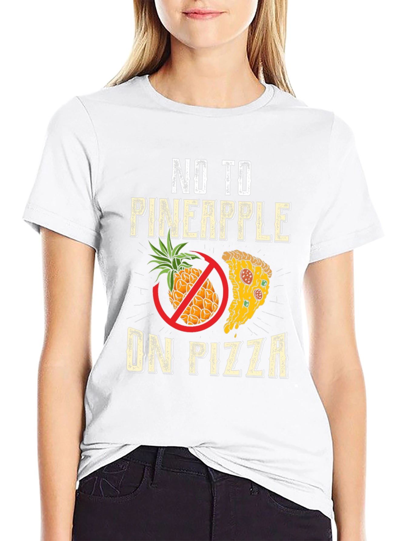 No Pineapple On Pizza Graphic Tee