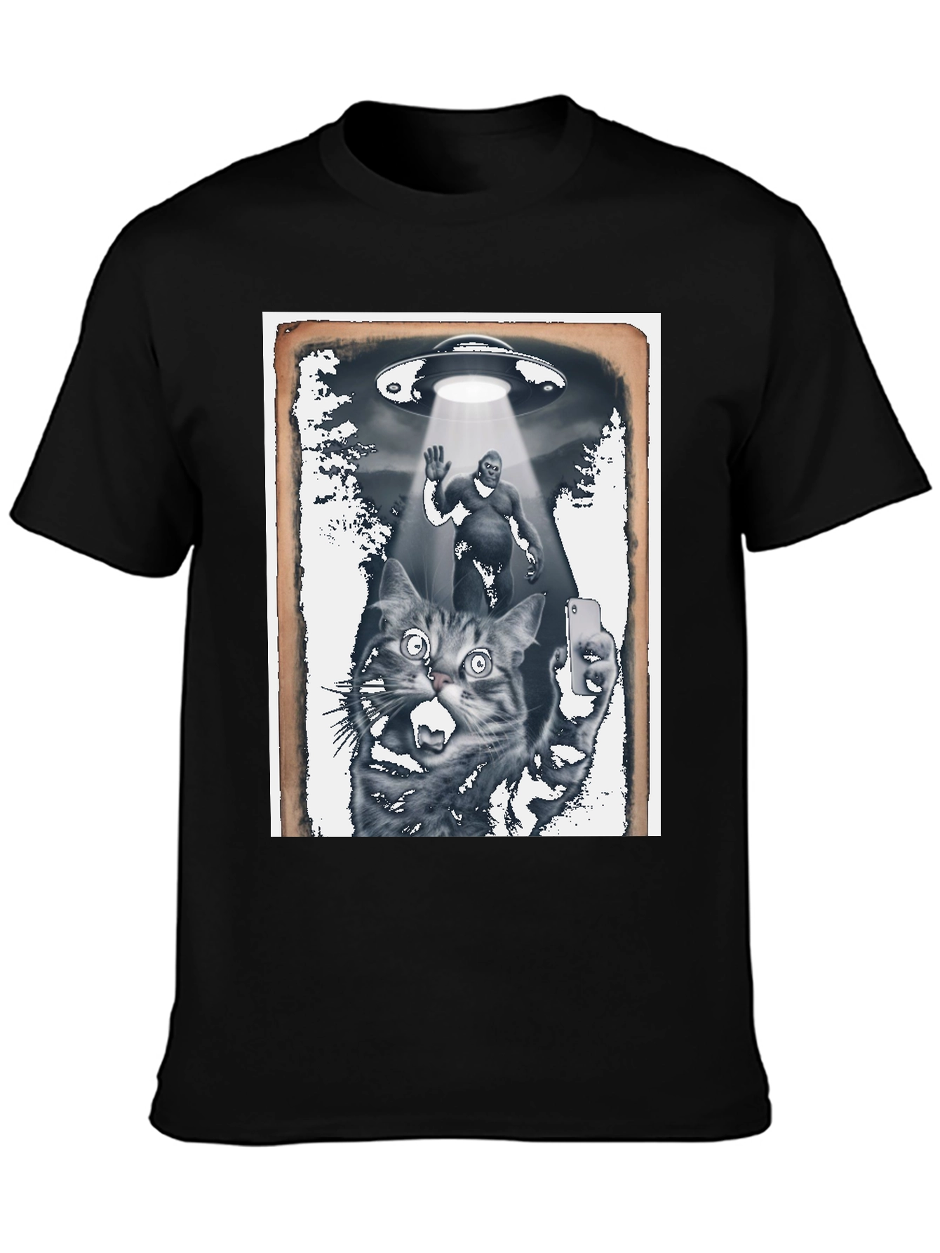UFO Cat Selfie T-Shirt