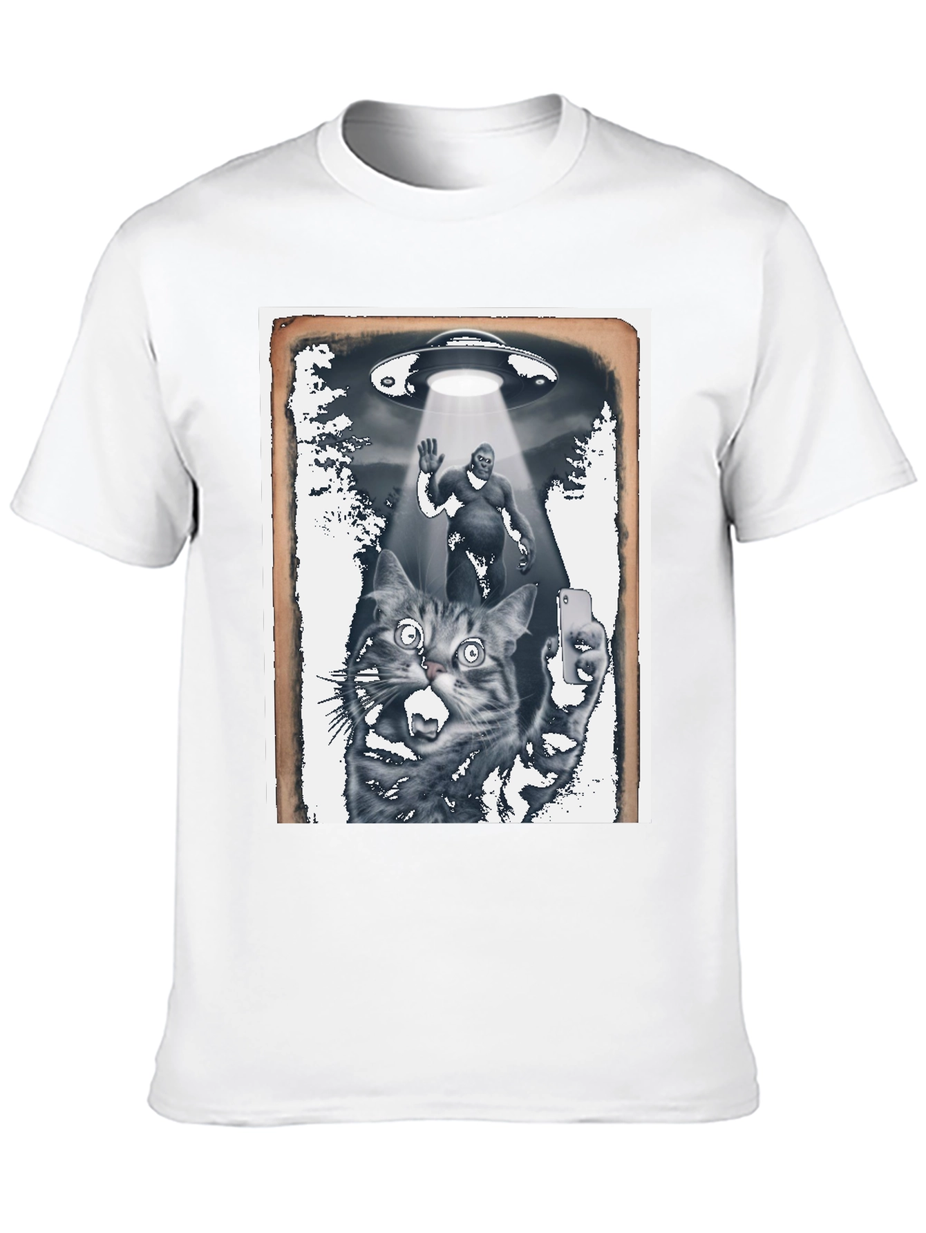 UFO Cat Selfie T-Shirt