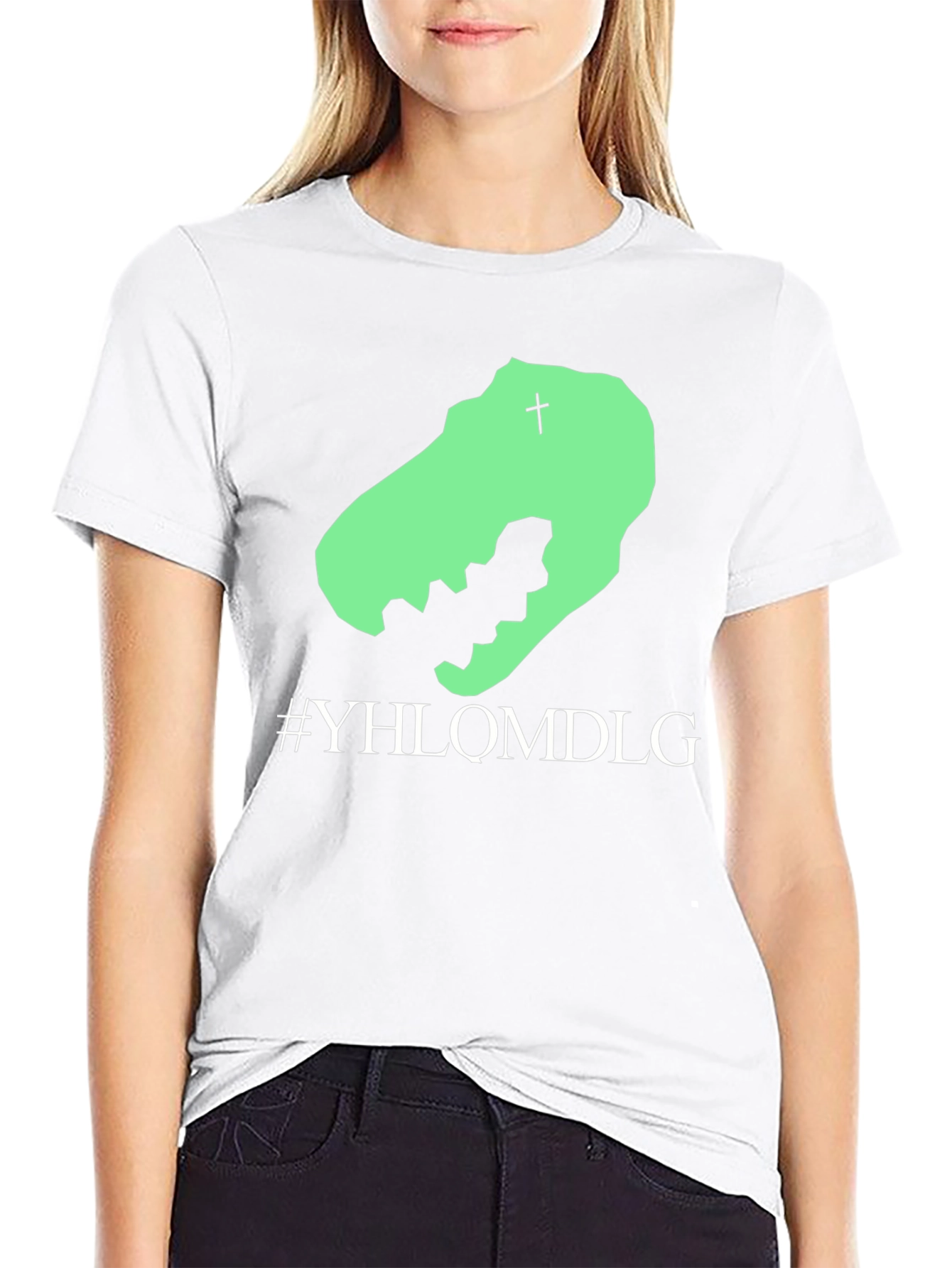 YHLQMDLG Dinosaur Graphic Tee - Black