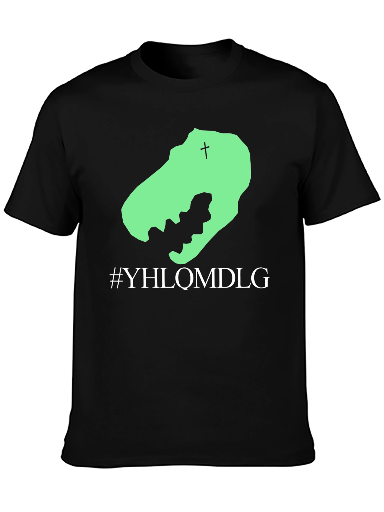 YHLQMDLG Dinosaur Graphic Tee - Black