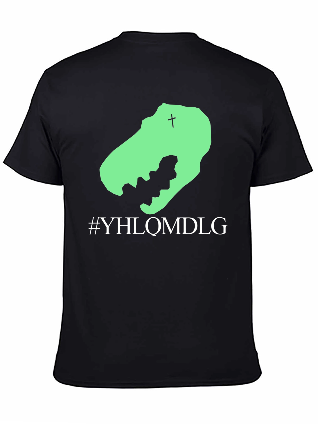 YHLQMDLG Dinosaur Graphic Tee - Black