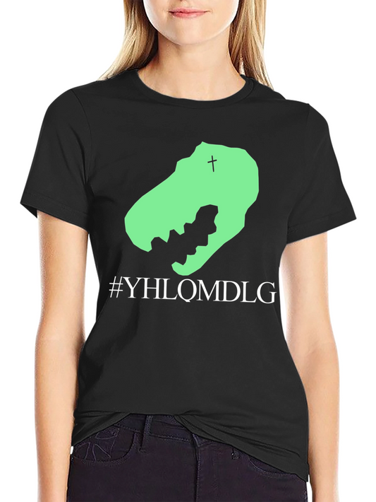 YHLQMDLG Dinosaur Graphic Tee - Black