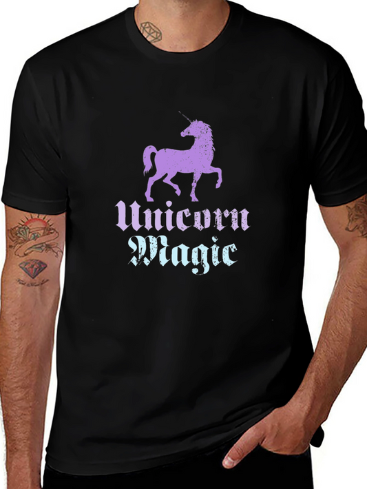 Unicorn Magic Graphic Tee - Black