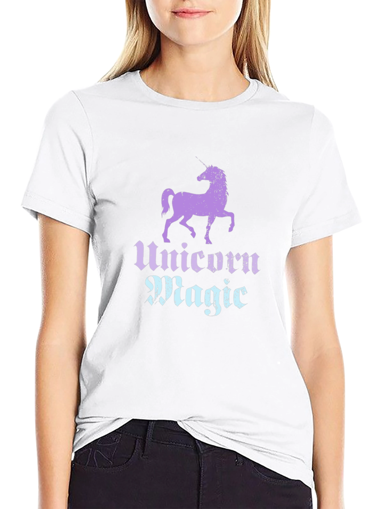 Unicorn Magic Graphic Tee - Black