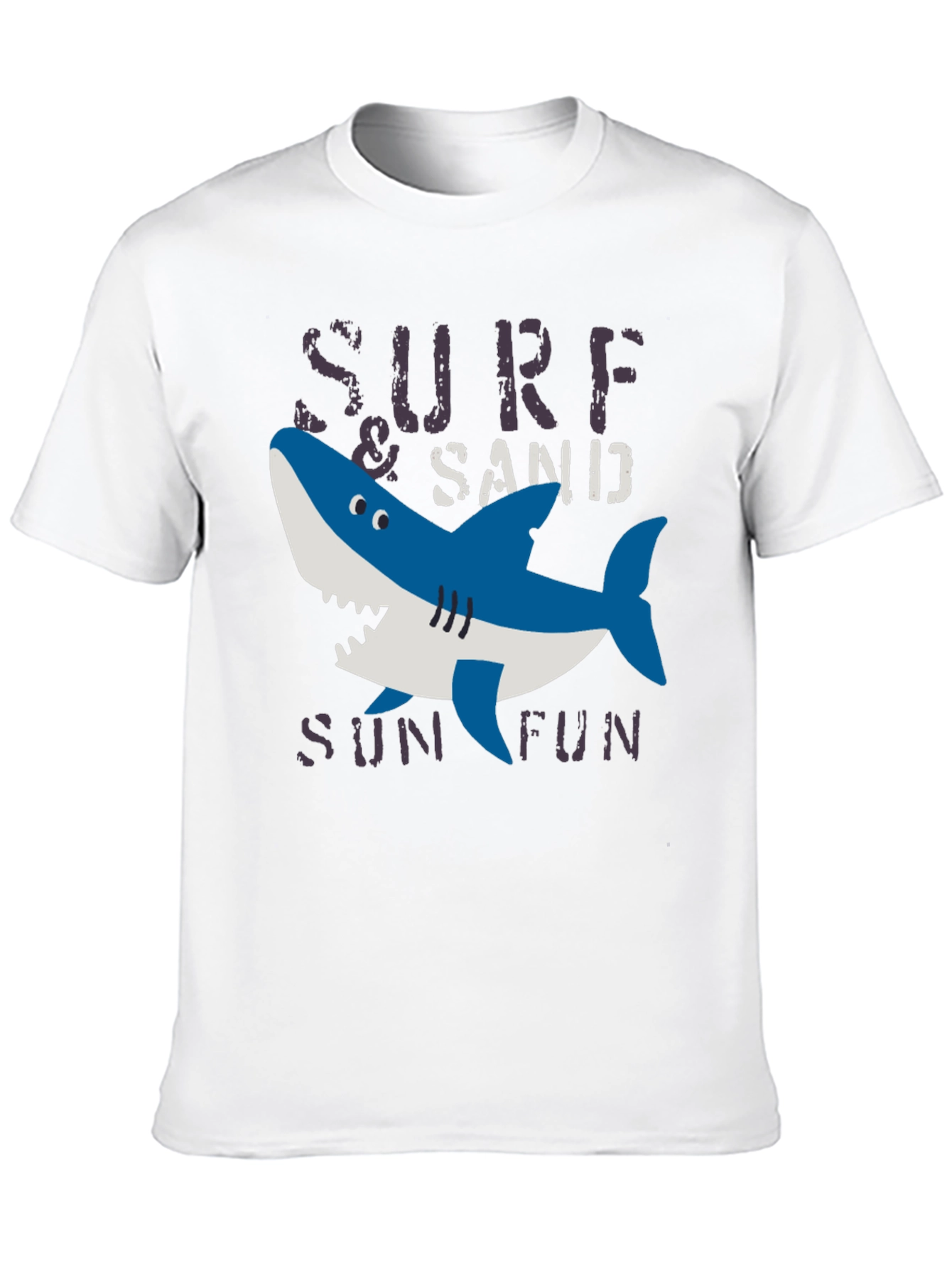 Surf & Sand Fun Shark Graphic Tee - Black