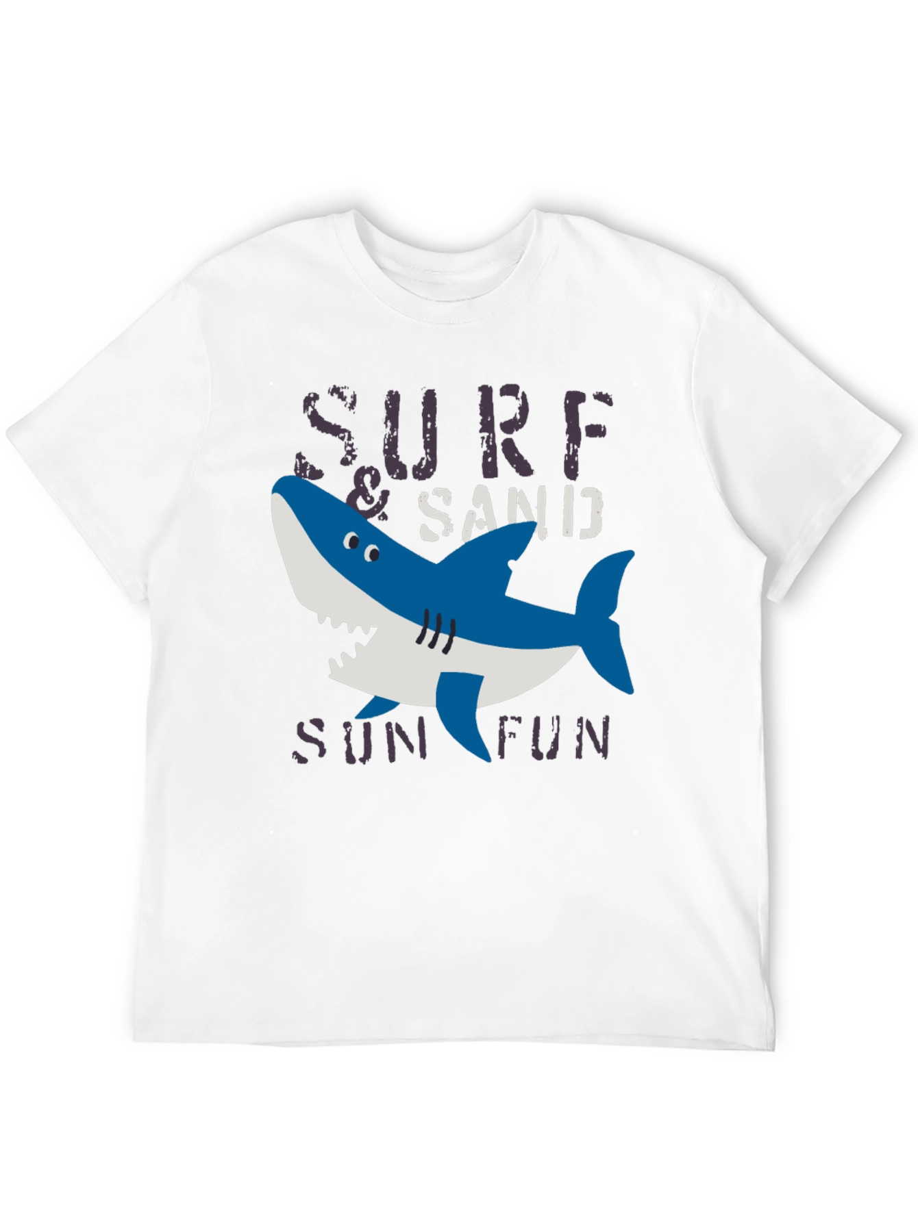 Surf & Sand Fun Shark Graphic Tee - Black