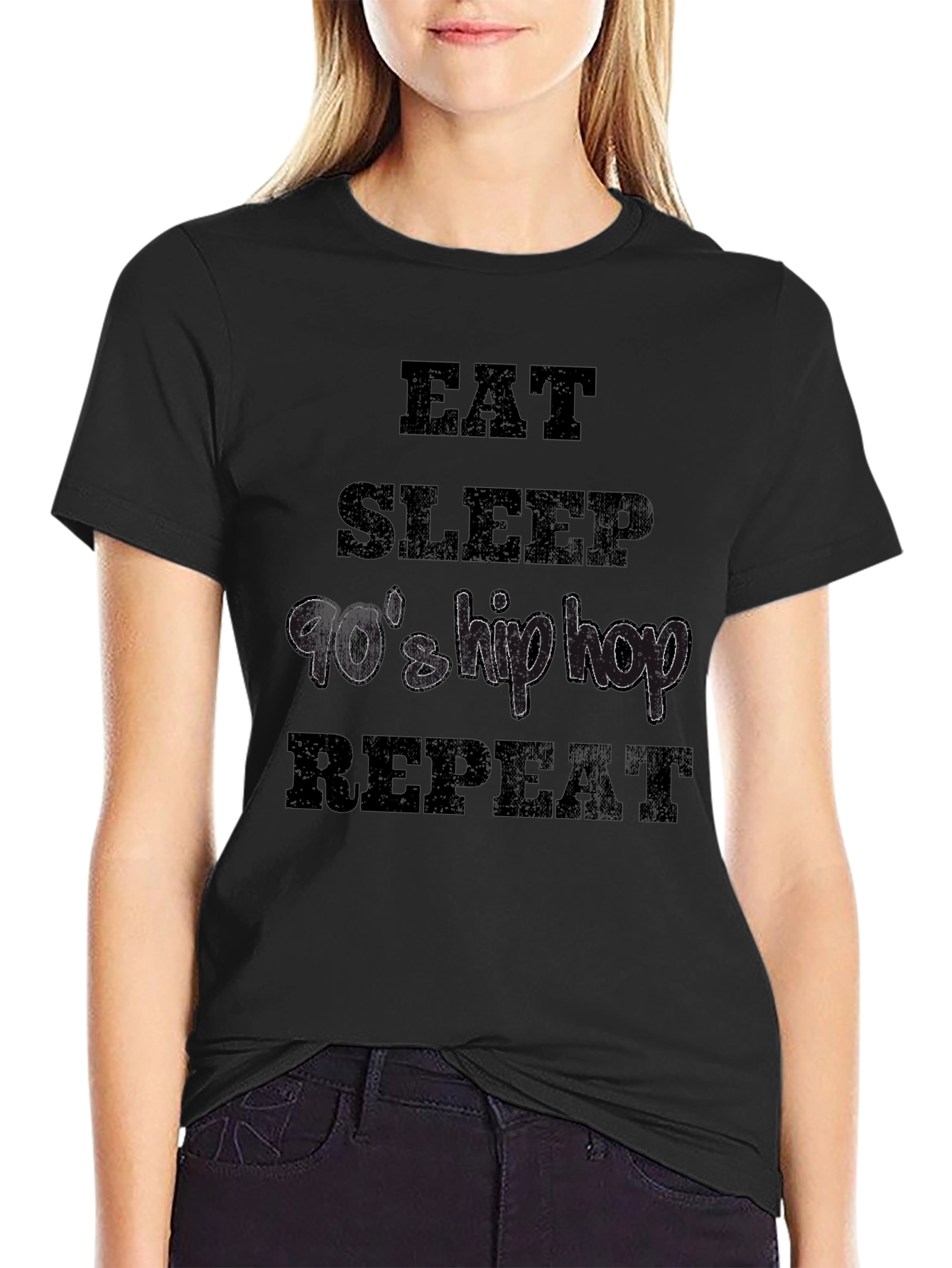 Eat Sleep 90s Hip Hop Repeat Graphic Tee