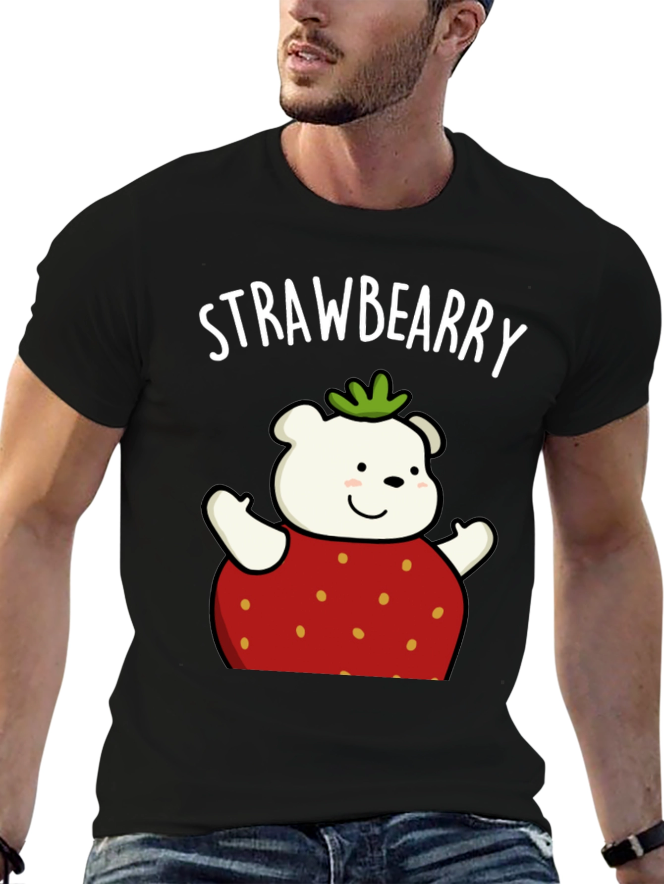 Strawberry Bear Graphic T-Shirt