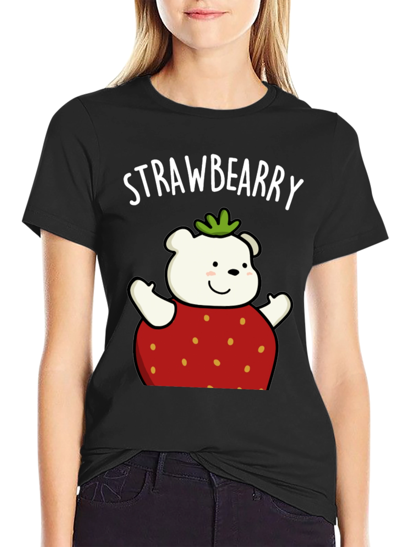 Strawberry Bear Graphic T-Shirt