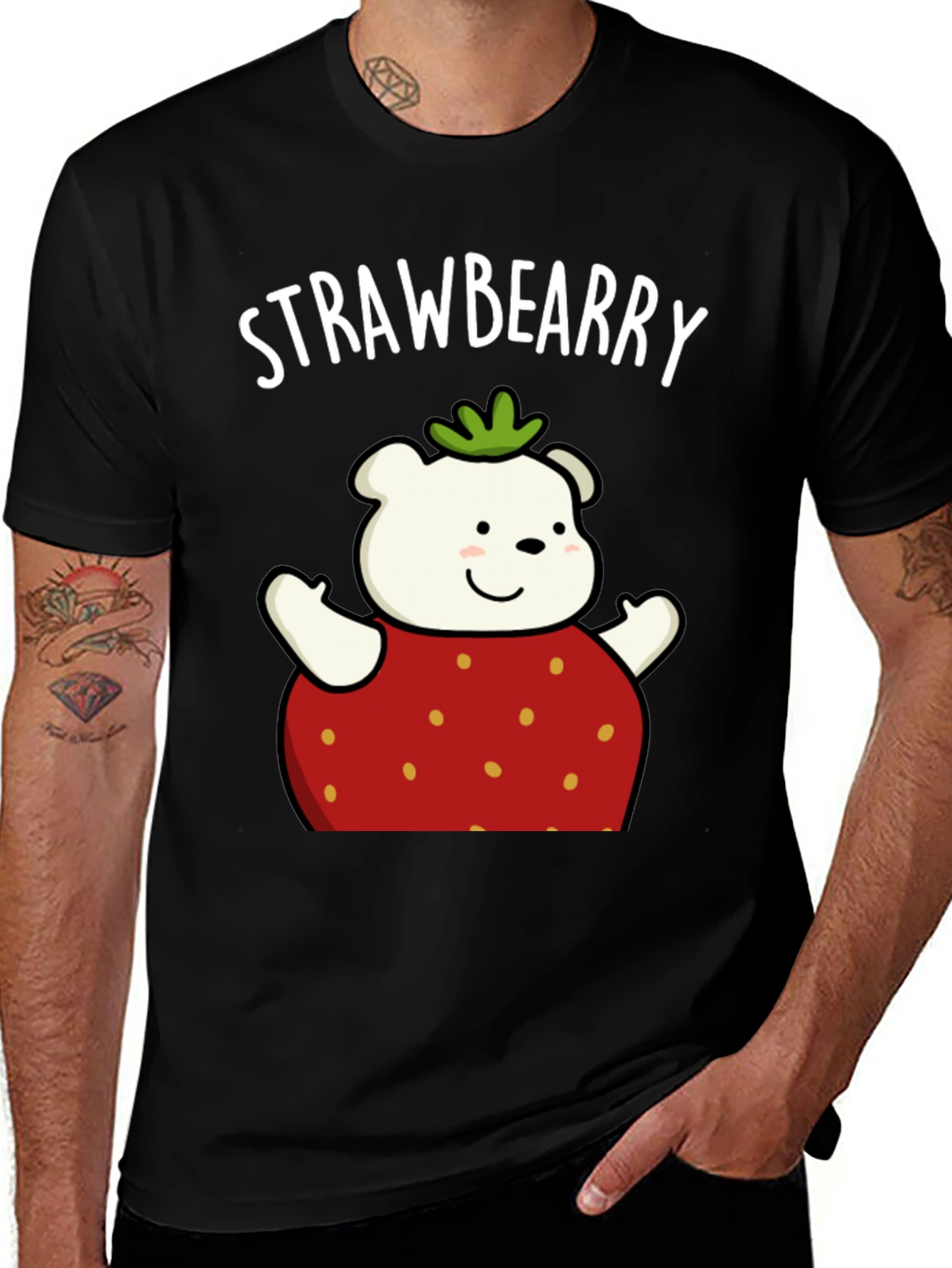 Strawberry Bear Graphic T-Shirt