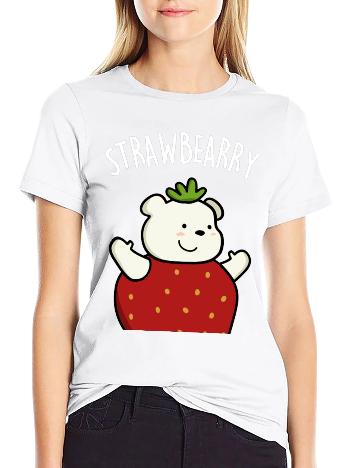 Strawberry Bear Graphic T-Shirt