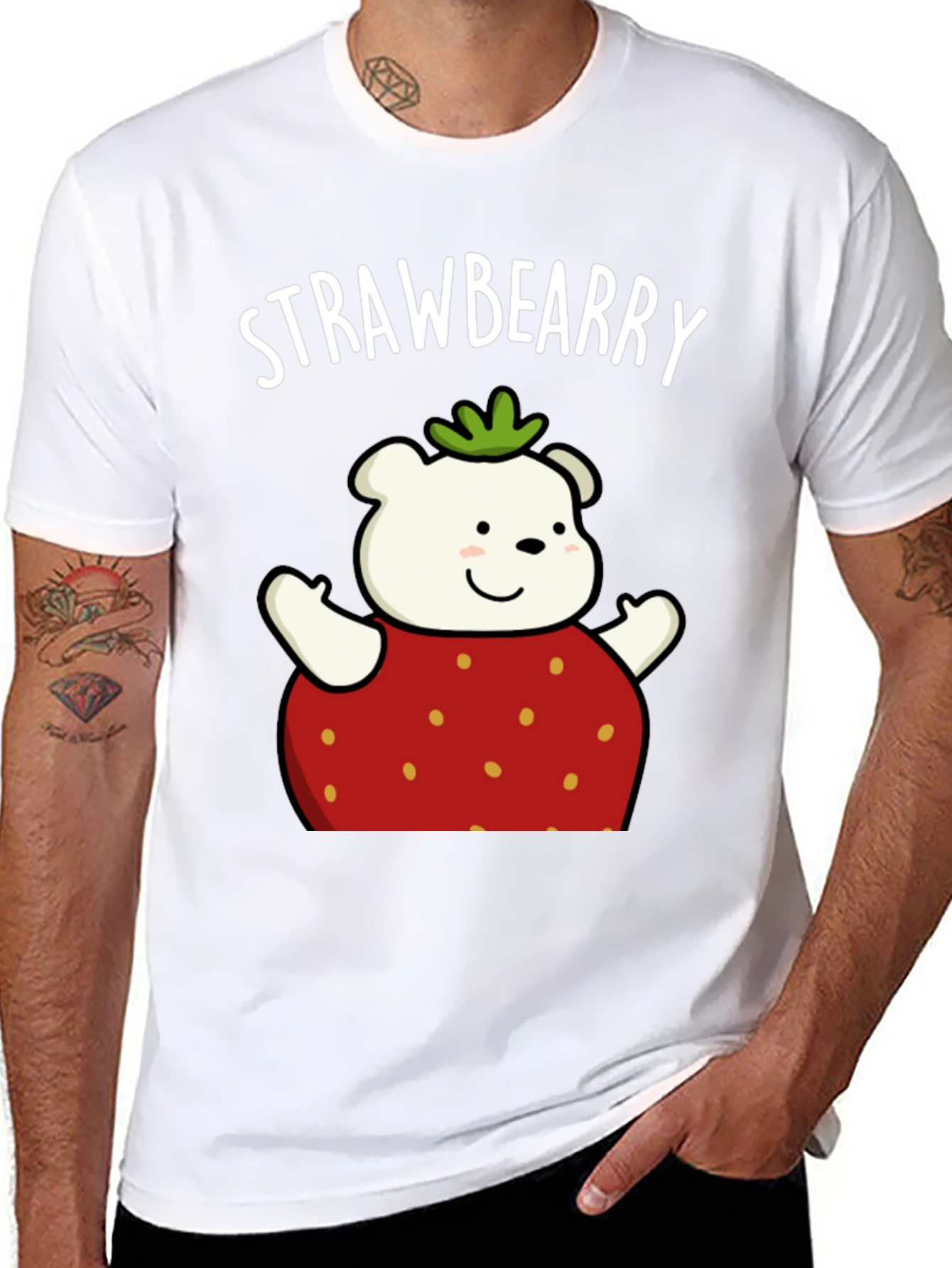 Strawberry Bear Graphic T-Shirt