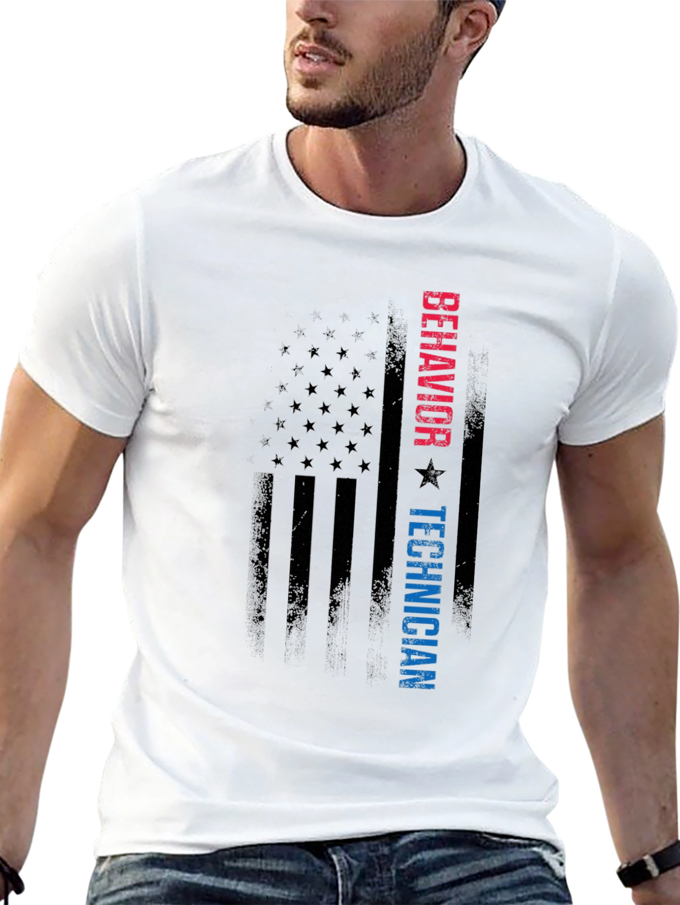 Behavior Technician American Flag T-Shirt