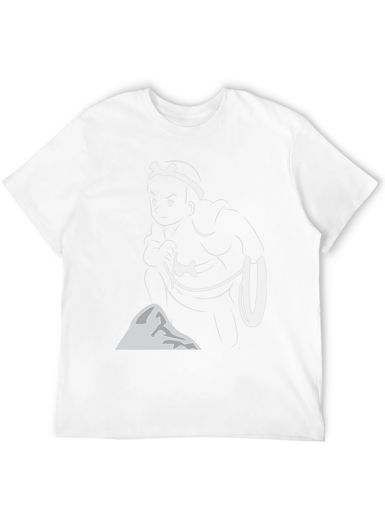 Sumo Wrestler Graphic Tee - Black Cotton T-Shirt