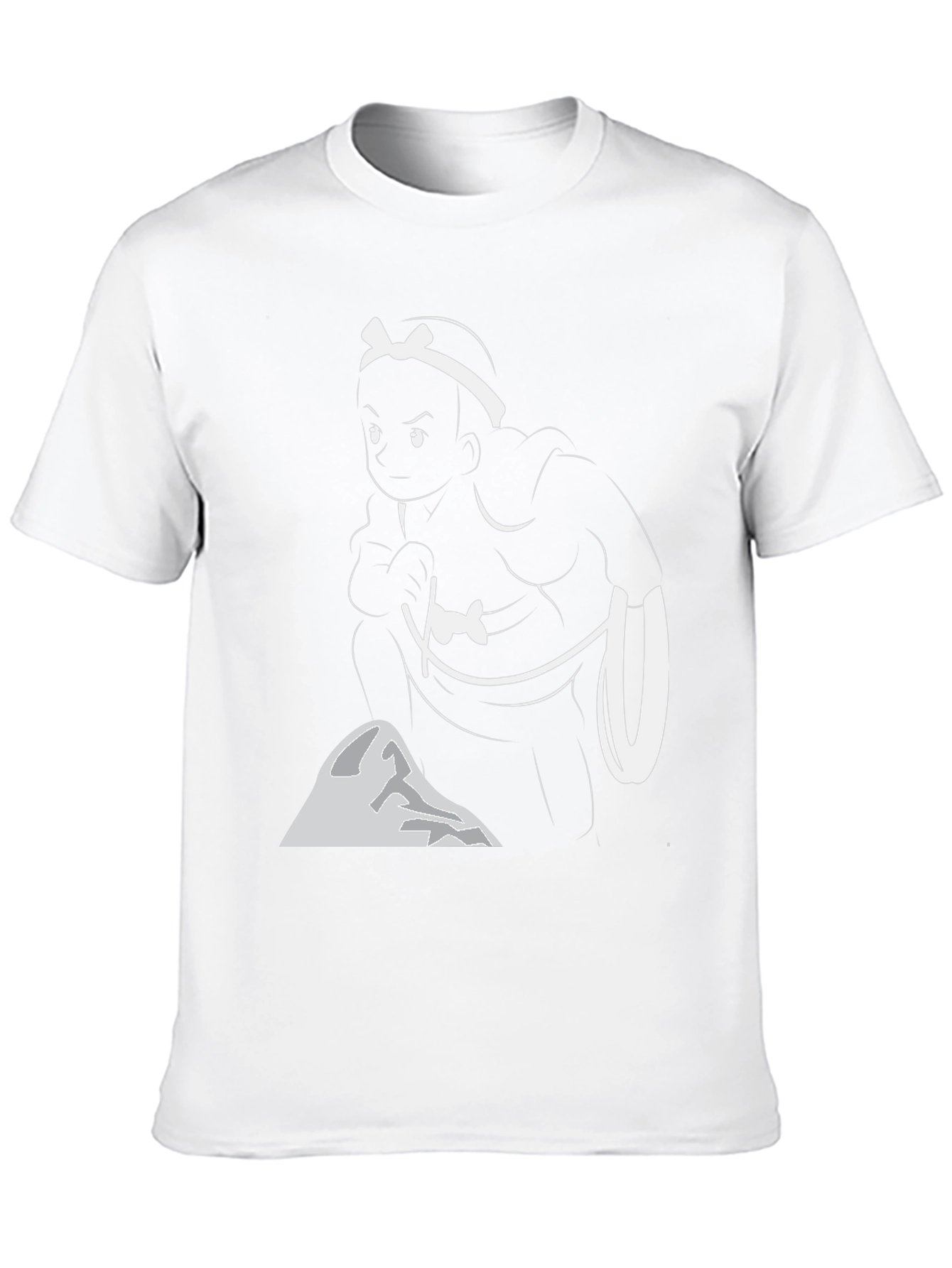 Sumo Wrestler Graphic Tee - Black Cotton T-Shirt