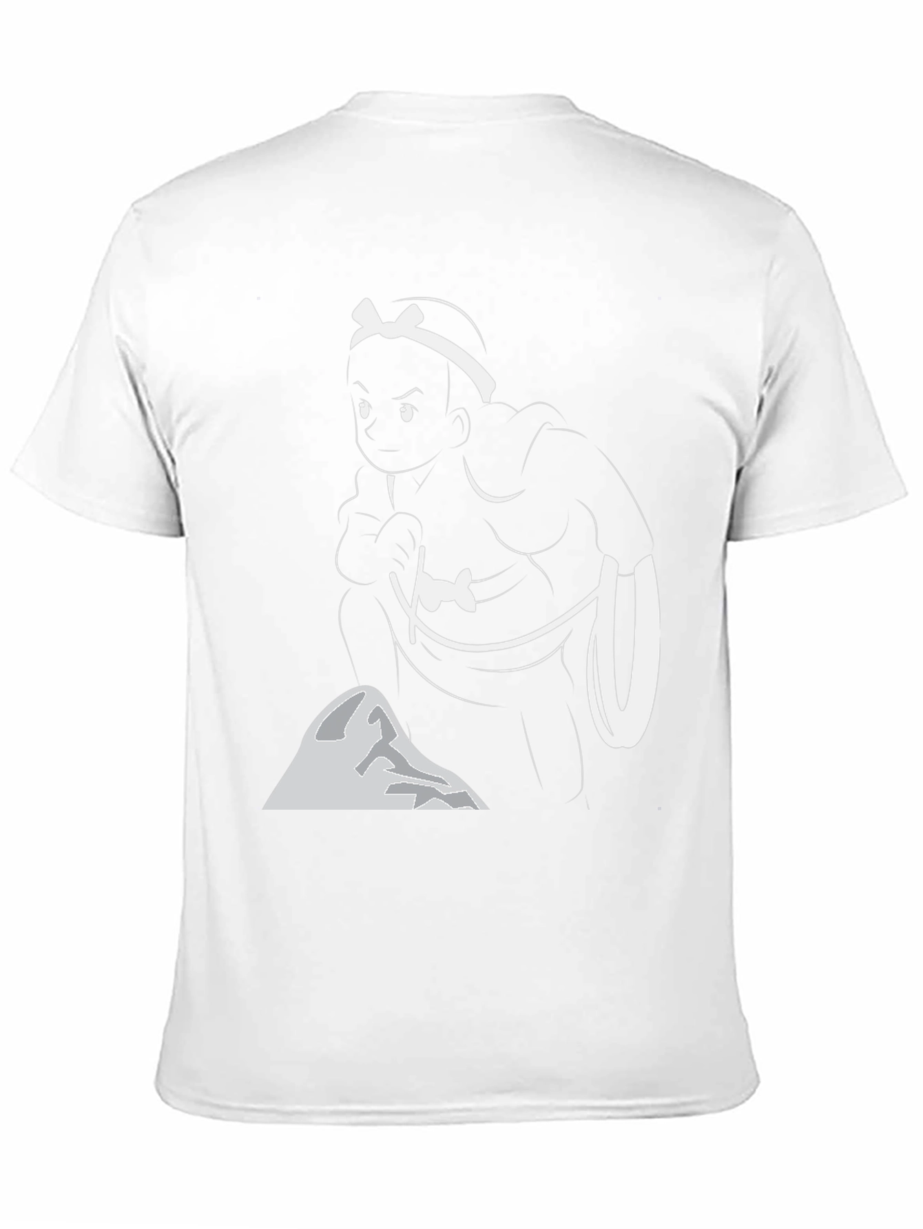 Sumo Wrestler Graphic Tee - Black Cotton T-Shirt