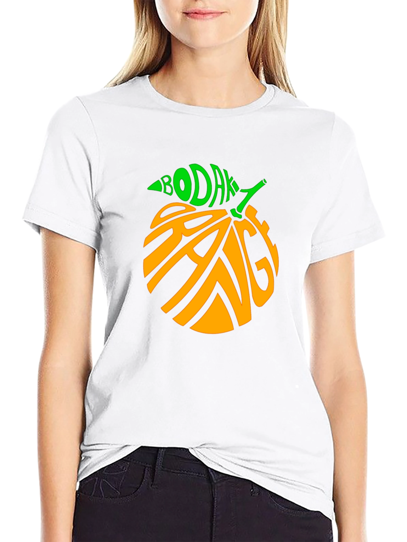 Bodak Orange Graphic Tee - Cool Fruit Design