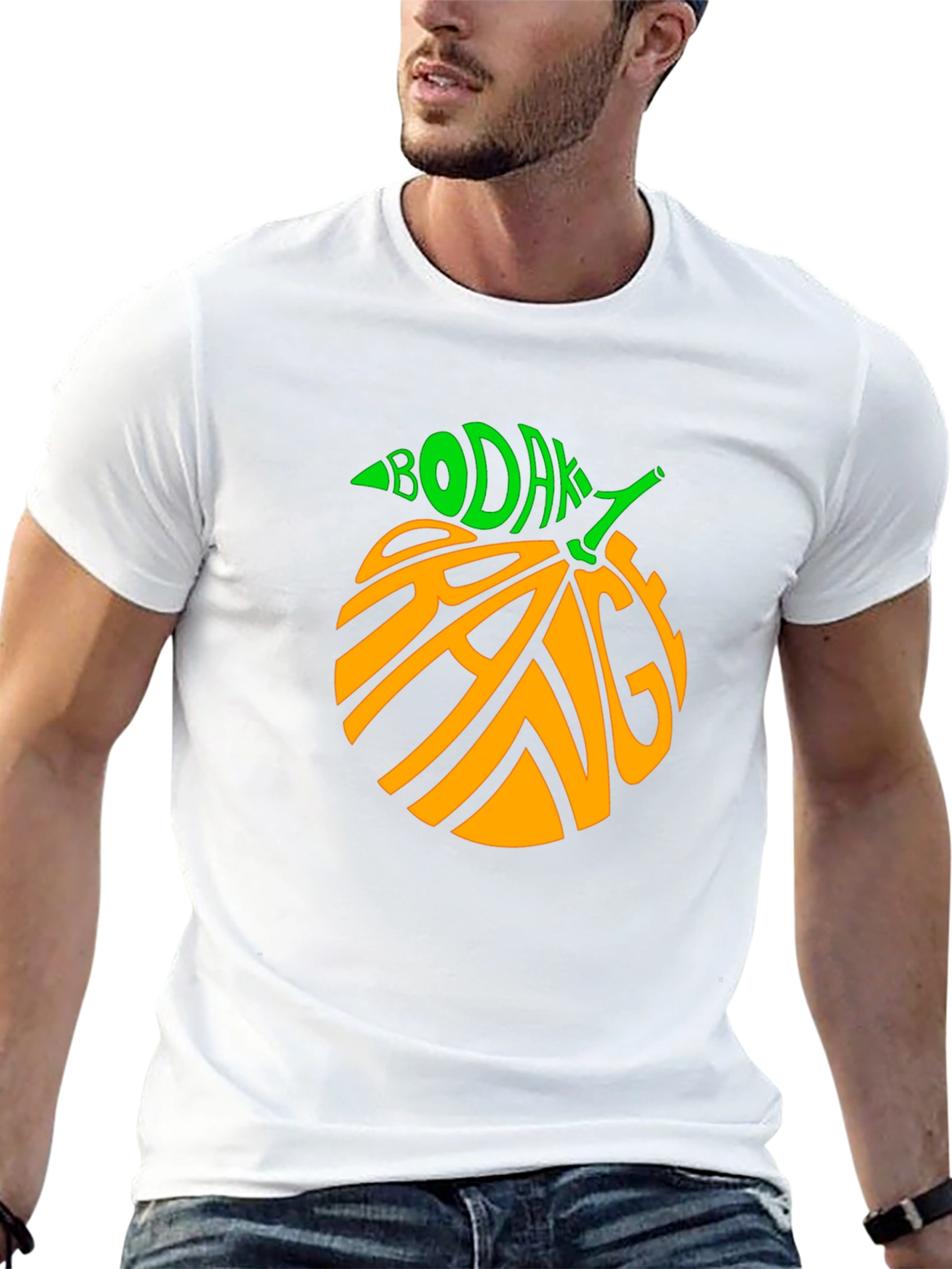 Bodak Orange Graphic Tee - Cool Fruit Design
