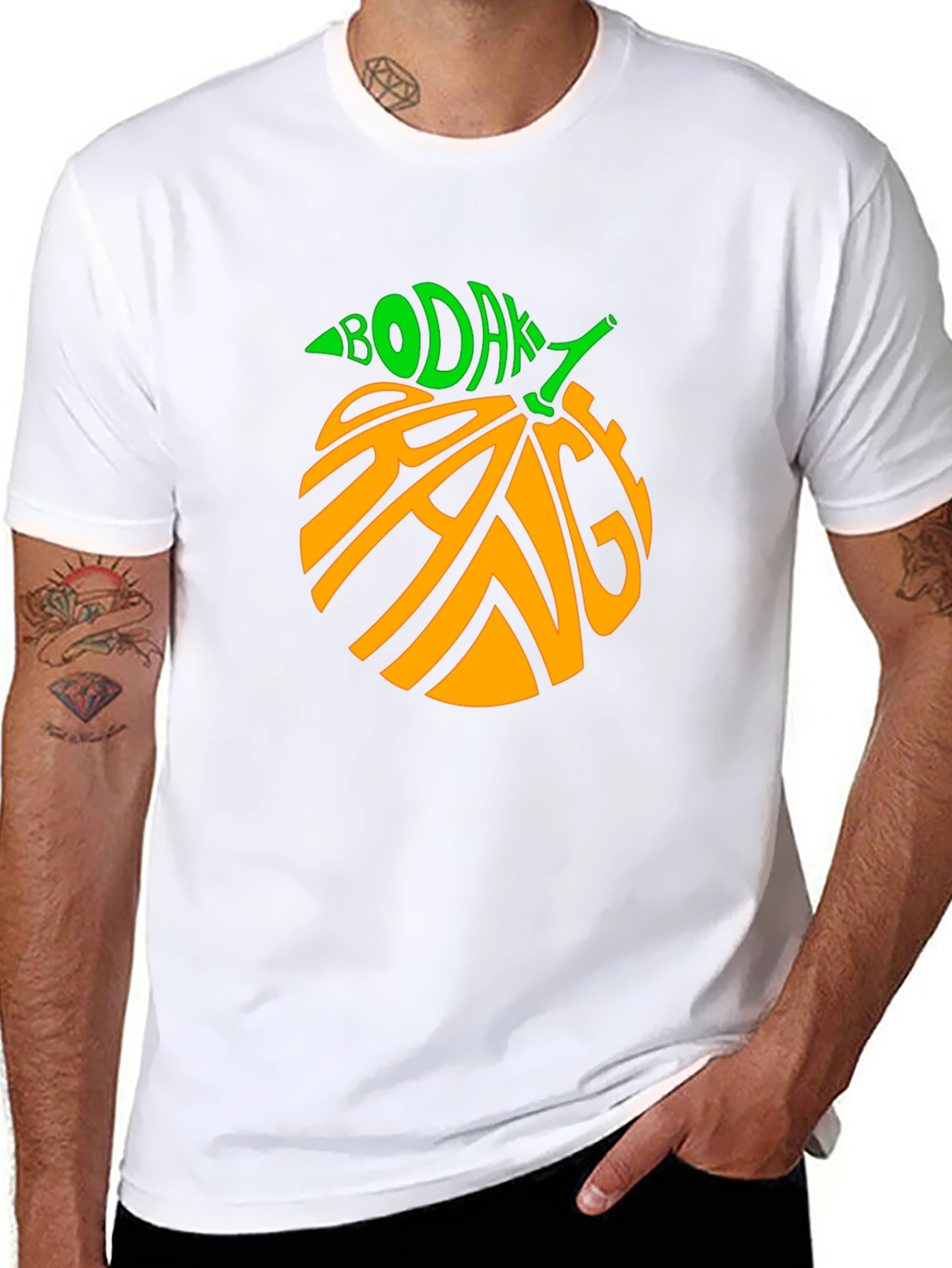 Bodak Orange Graphic Tee - Cool Fruit Design