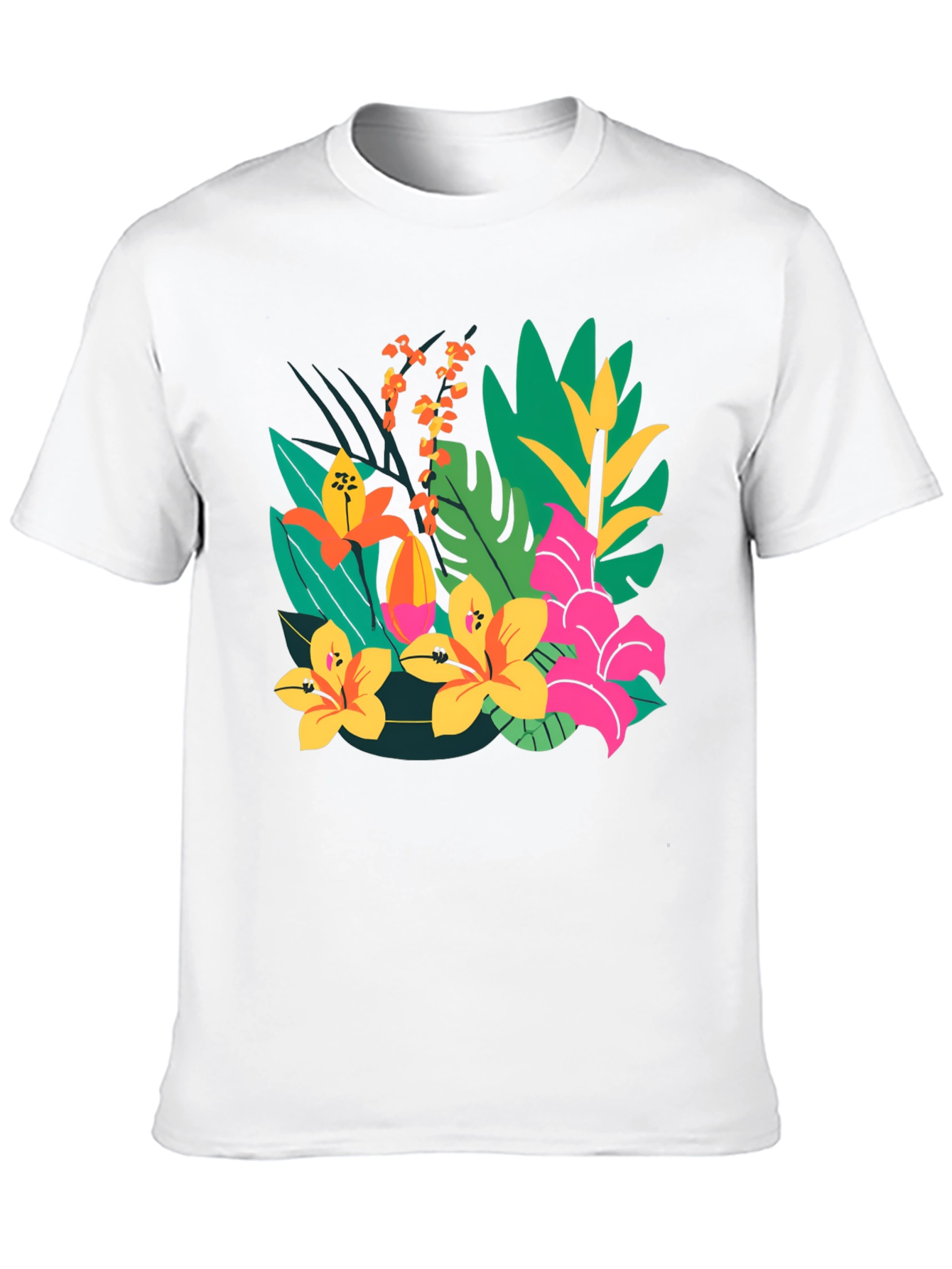 Tropical Flower T-Shirt: Vibrant Floral Graphic Tee