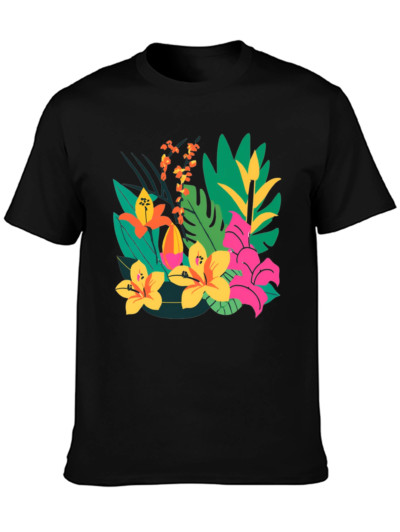 Tropical Flower T-Shirt: Vibrant Floral Graphic Tee