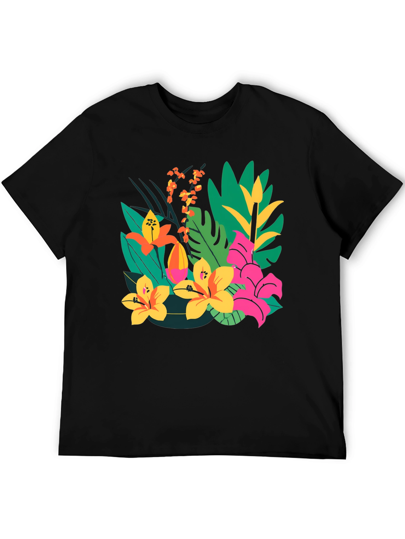 Tropical Flower T-Shirt: Vibrant Floral Graphic Tee