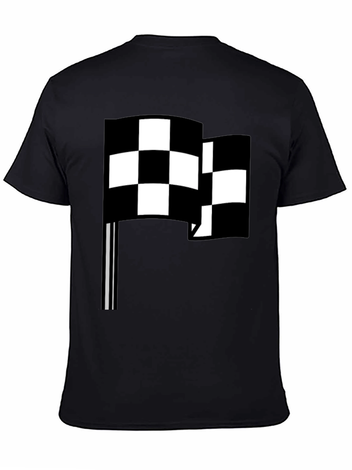 Checkered Flag Graphic Tee - Racing Fan Style