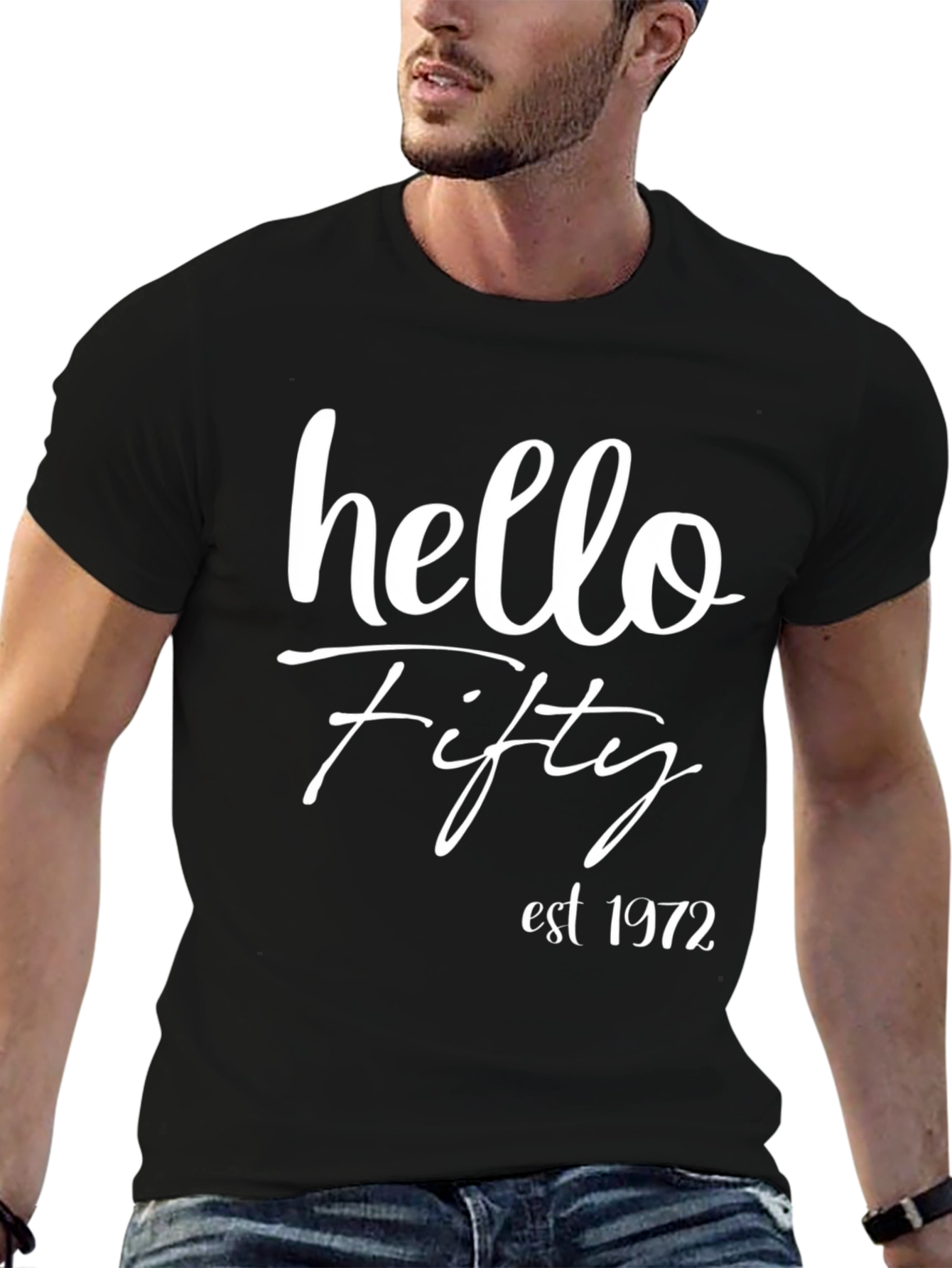 Hello Fifty Est 1972 Birthday T-Shirt
