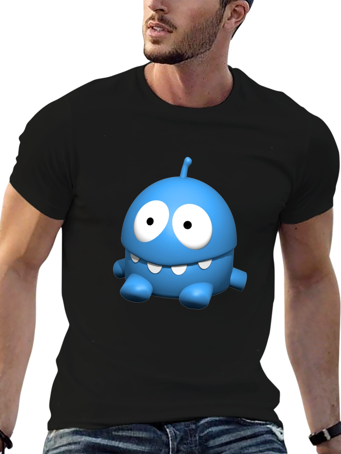 Om Nom Cartoon Graphic T-Shirt