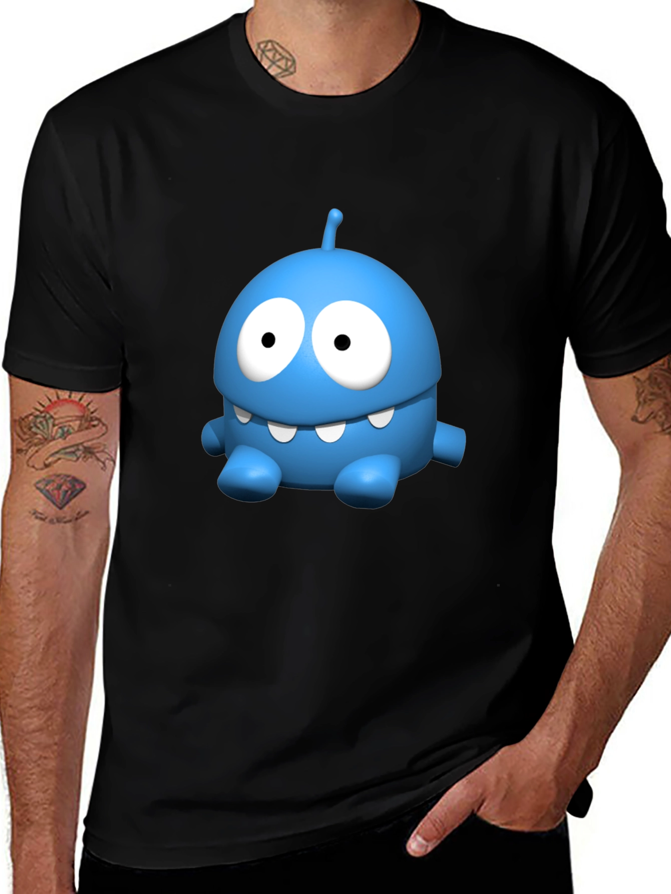 Om Nom Cartoon Graphic T-Shirt