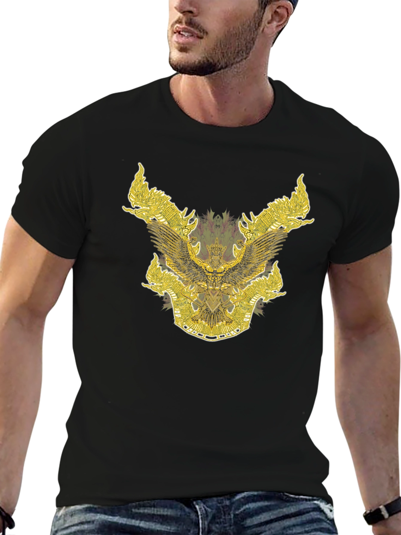 Gilded Eagle Graphic Tee - Mens Black T-Shirt