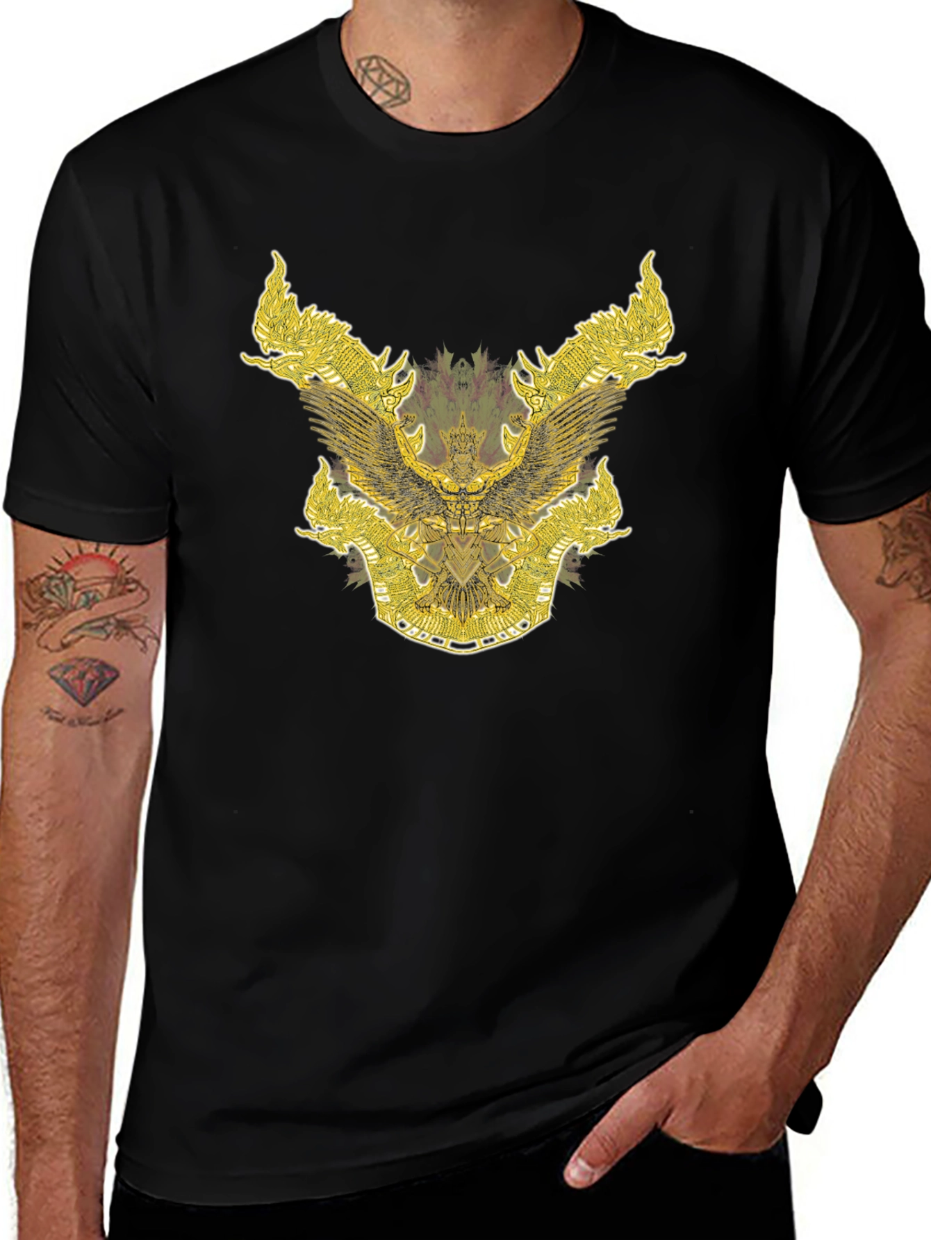 Gilded Eagle Graphic Tee - Mens Black T-Shirt