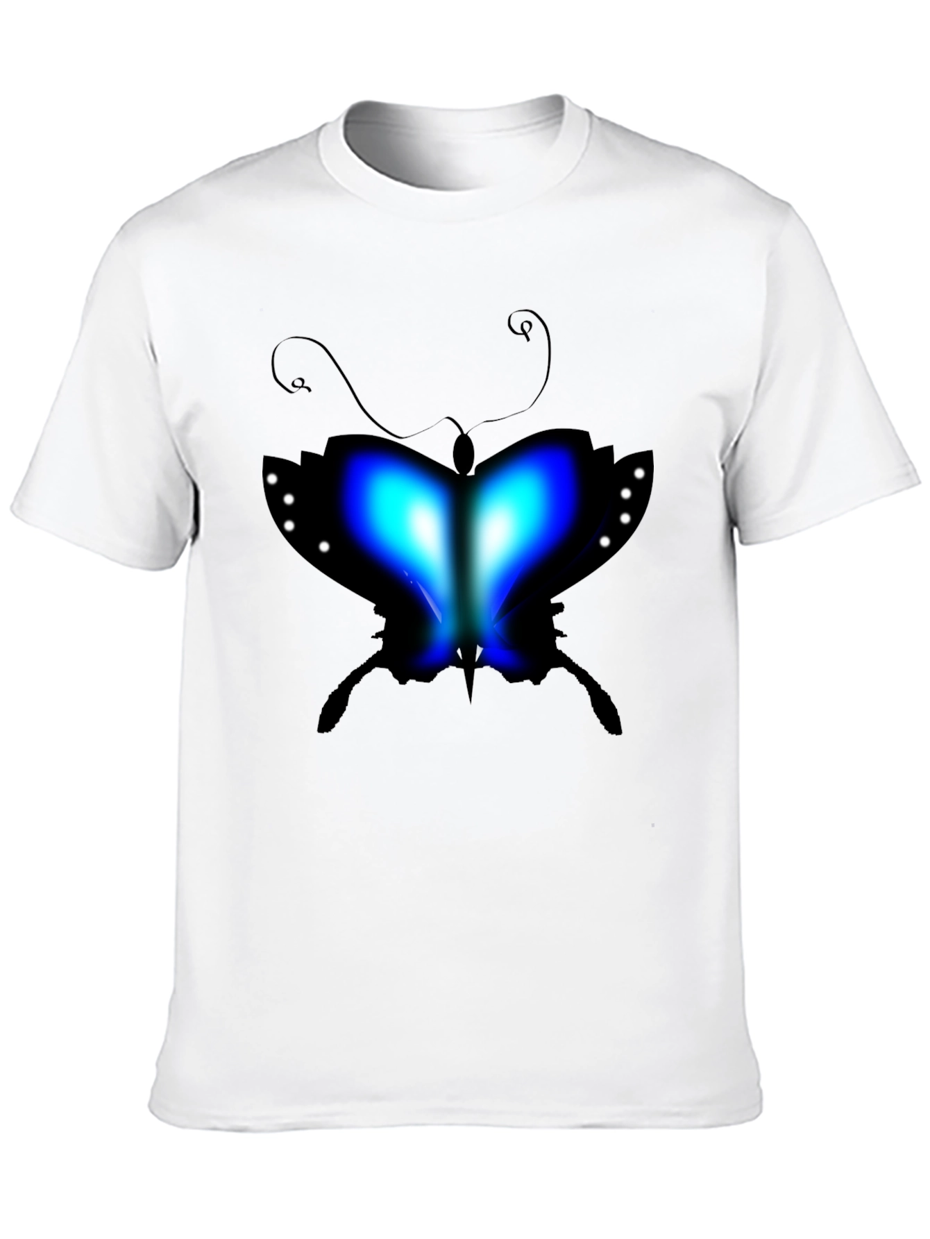 Butterfly Graphic Print Black T-Shirt