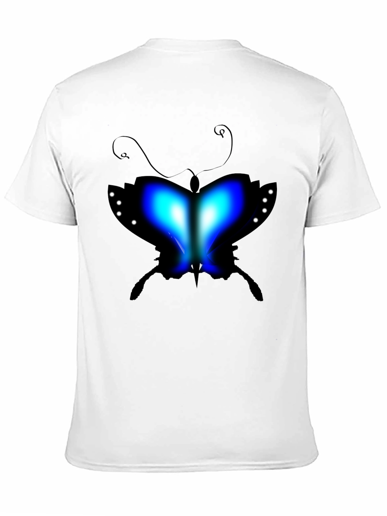 Butterfly Graphic Print Black T-Shirt