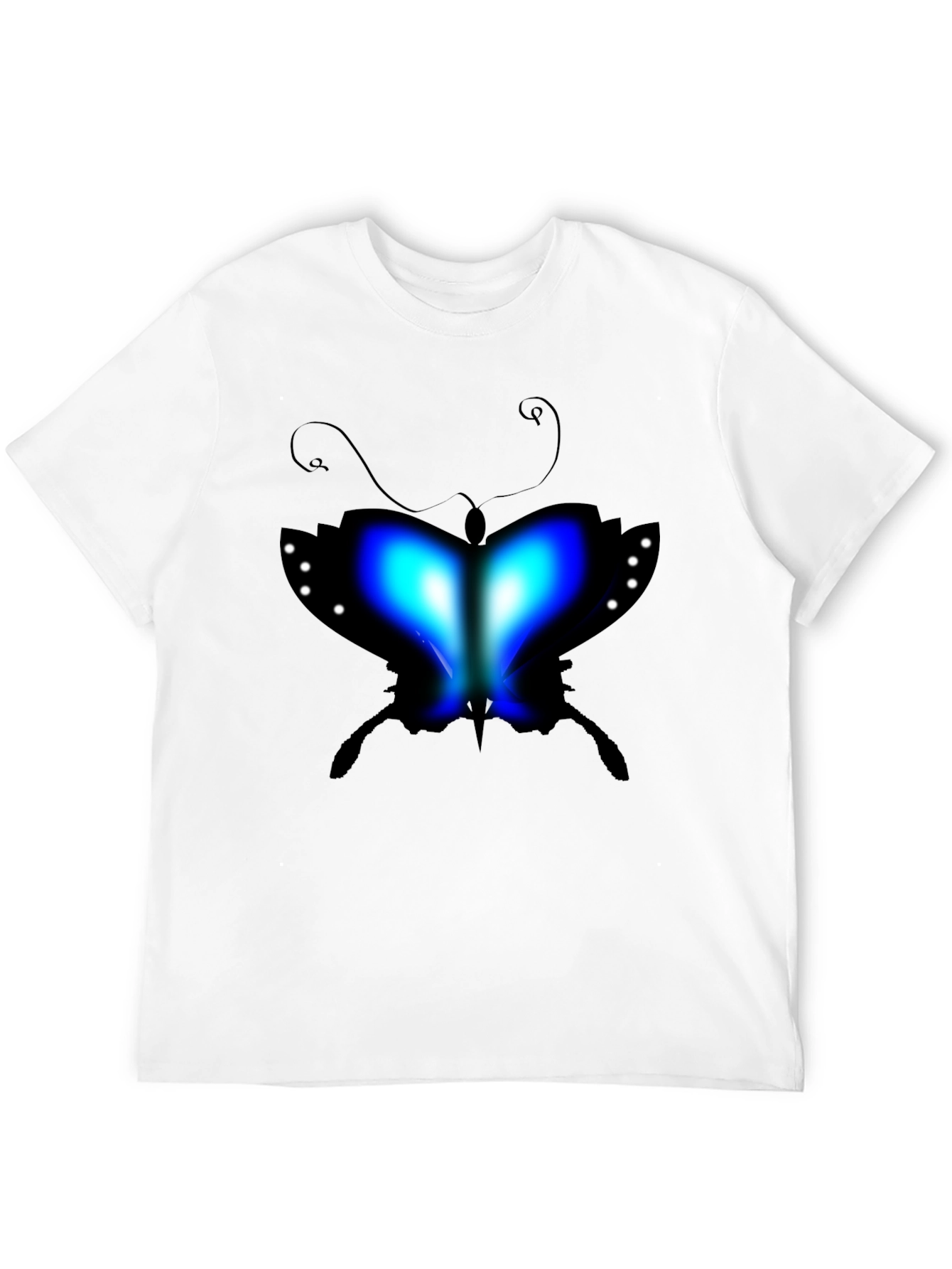 Butterfly Graphic Print Black T-Shirt