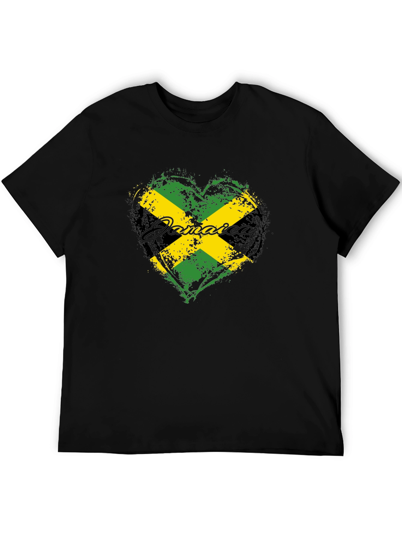 Jamaica Flag Heart T-Shirt