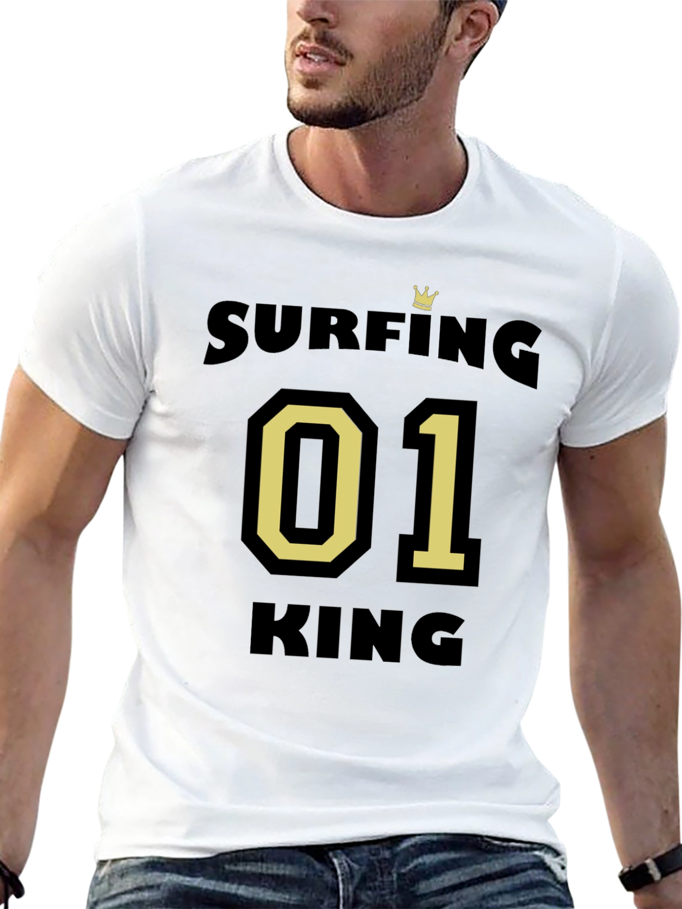 Surfing King 01 T-Shirt - Stylish Mens Tee
