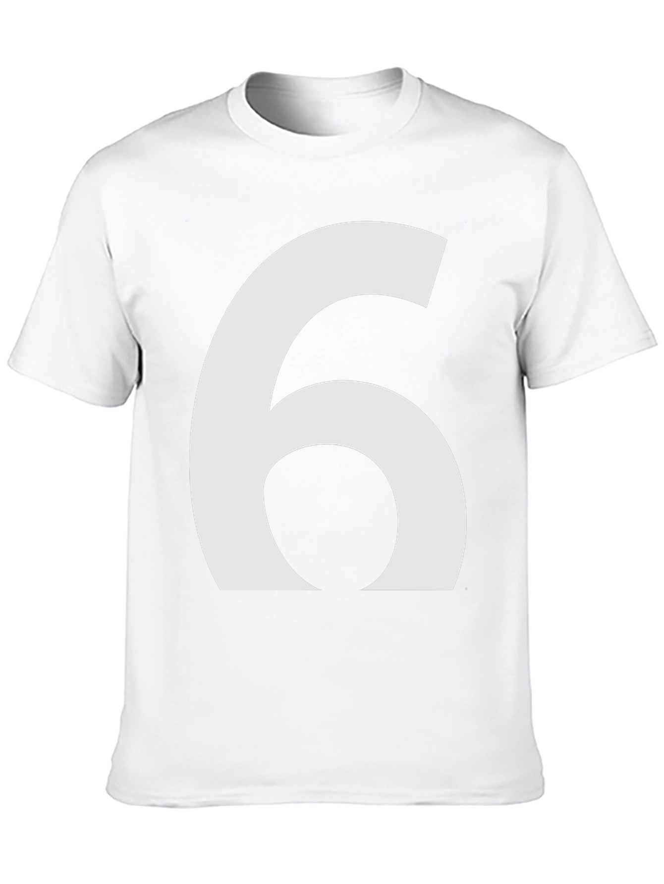 Number 6 Graphic T-Shirt - Black Cotton Tee